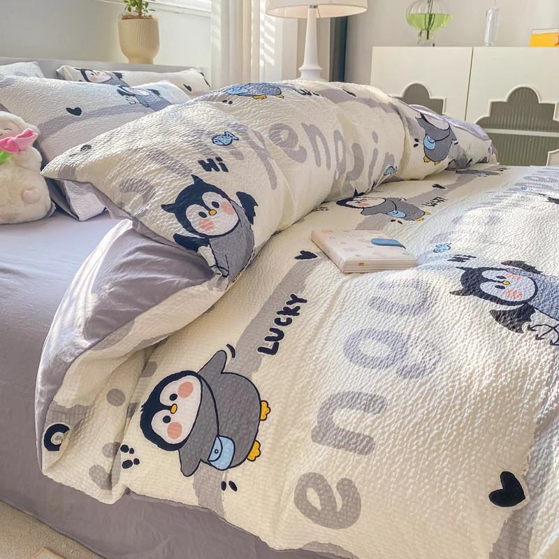 Four sets of single-student bed sheets in Bubble-Save-Mart-w