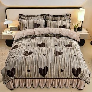 velvet flannel sets faced double Four winter