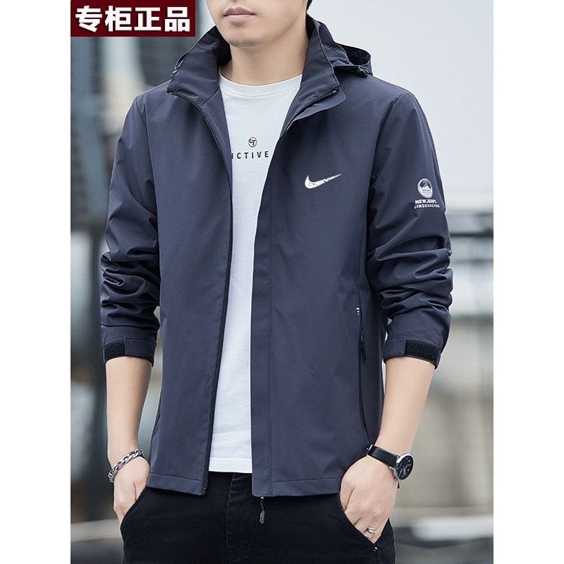 奥莱官方旗舰店唯品会户外男士潮牌休闲冲锋衣春秋季防风防水登山