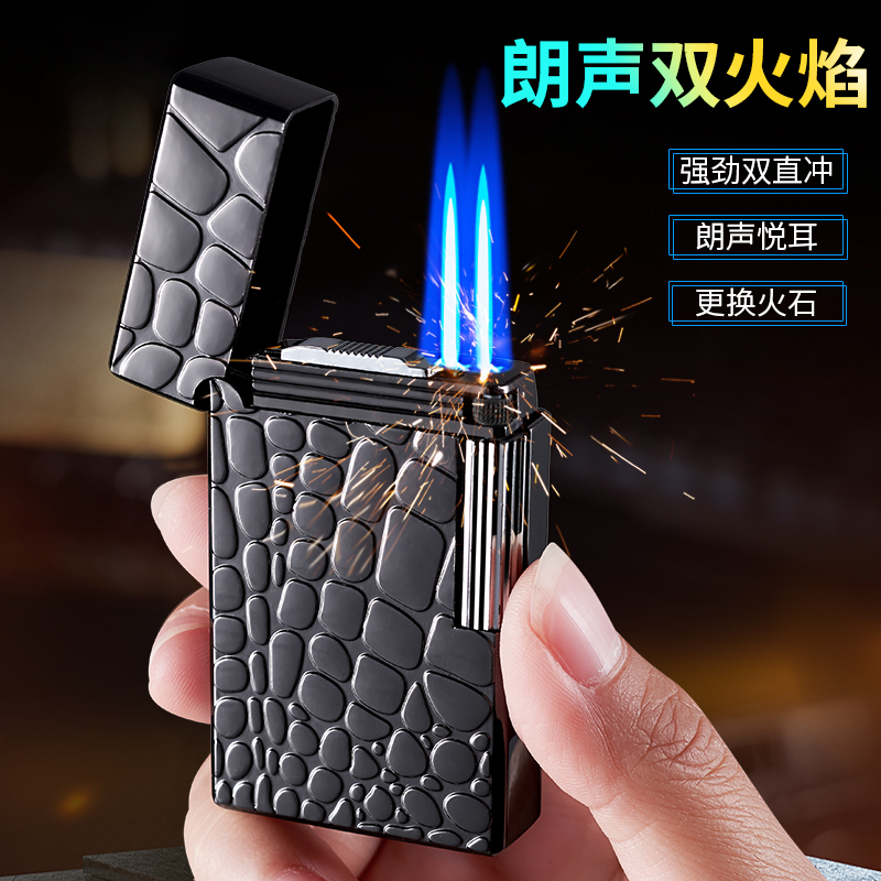 梦康金属复古直冲朗声打火机