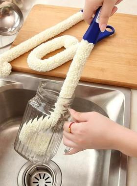 Flexible Red Wine Glass Stemware Brush with Long Handle Spon