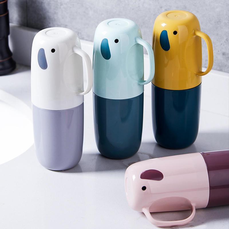 Cute portable toothbrush cup, ideal for travel. It serves as