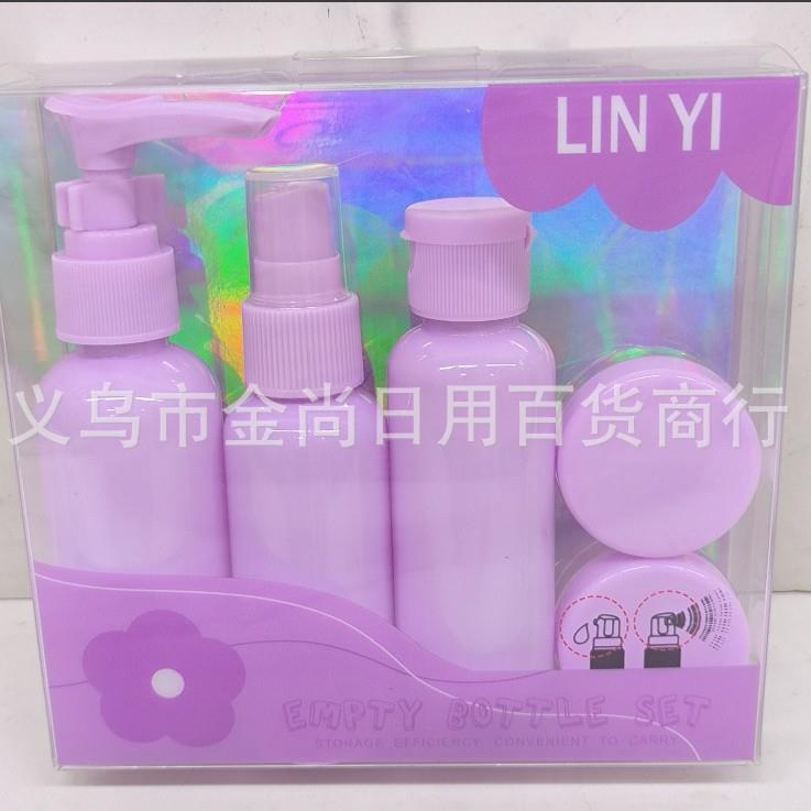 Travel-sized bottles for shampoo, cosmetics, hair conditione