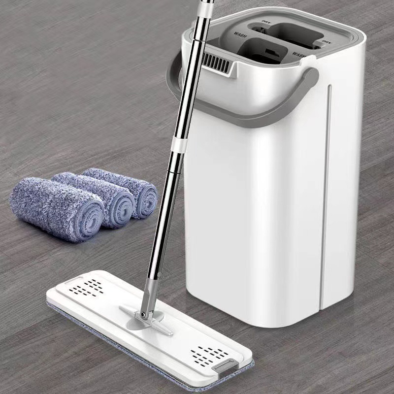 2024 New Model Hands-Free Flat Mop Set for Home Use Dry an