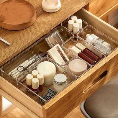 Drawer Organizers Box Clear Divider Case Makeup Kitchen