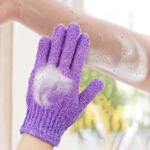 Bath exfoliating glove for back scrubbing, designed as a fiv
