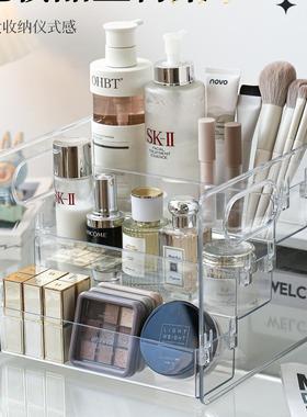 Acrylic cosmetic organizer with large capacity, dust-proof f