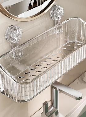 Suction Cup Bathroom Shelf, Wall-Mounted Storage Rack for Ba