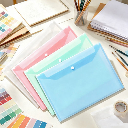 A4 document bag, storage bag, file folder, white thickened