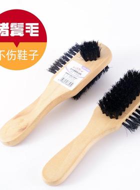 Boar Bristle Shoe Brush with Soft Bristles for Applying Shoe
