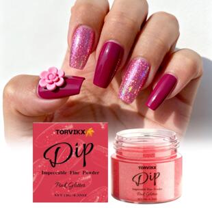 TORVIKX Red Flash Nail Soak Powder, offering a three-dimensi