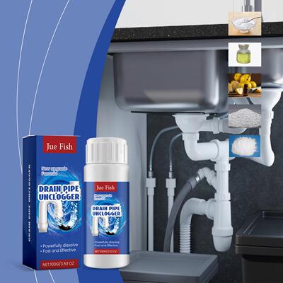 JUE-FISH Drain Cleaner for Bathroom and Kitchen Pipes - Powe