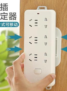 Wall-mounted socket strip holder with no drilling required,