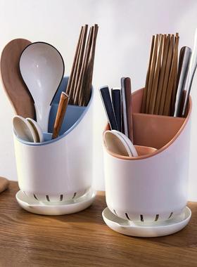 Kitchen Chopstick Holder Drainable Utensil Storage Box Spoon
