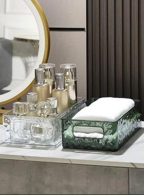 Glacial Pattern Desktop Organizer for Cosmetics, Bathroom, a