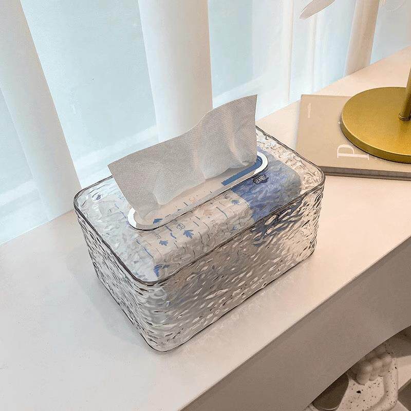 High Aesthetic Value Ripple Tissue Box for Living Room, Luxu