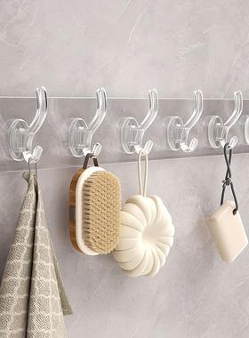 Transparent six-hook strip with strong adhesive that doesn't