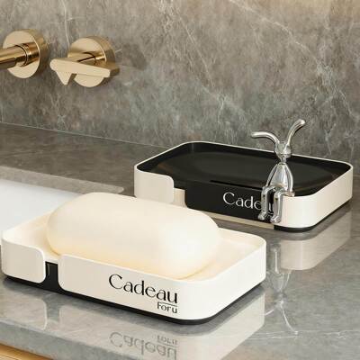 Double-layer water-draining soap dish for home and bathroom