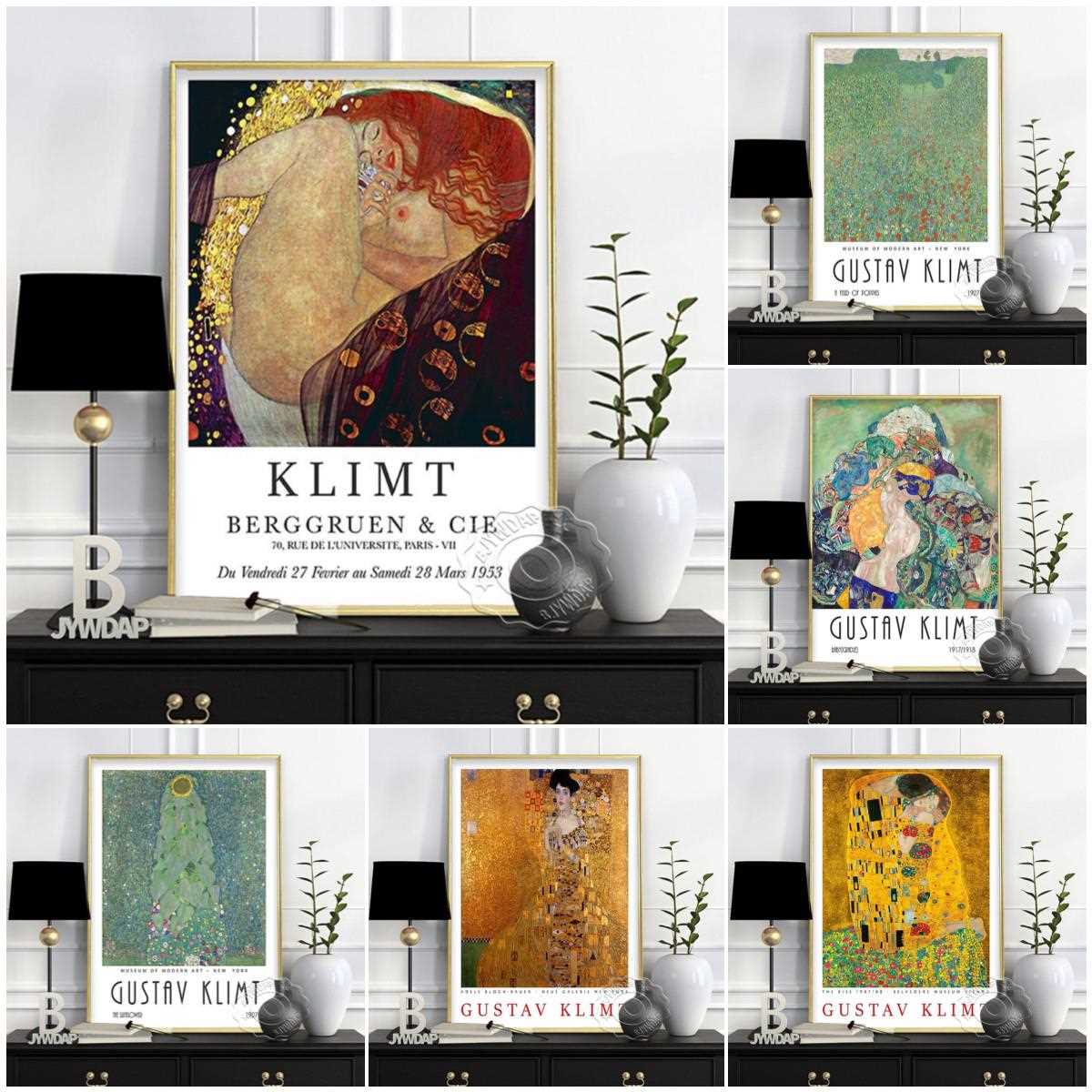 Gustav Klimt Print, Art Decor, The Kiss By Gustav Klimt, Mod