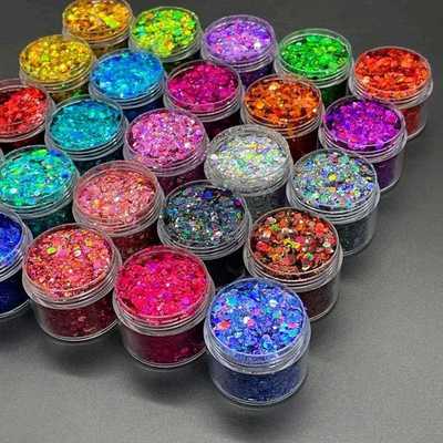 10g/Bag Iridescent Nail Art Glitter Sequins Holographic Lase