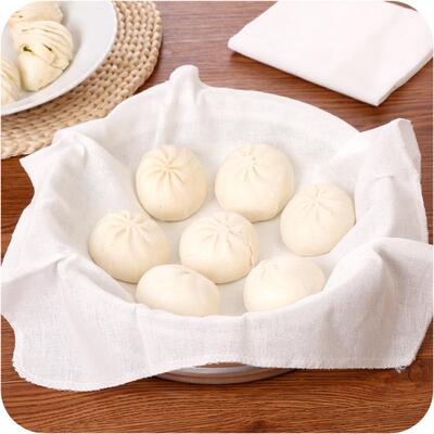 Kitchen Cotton Cloth Steamer Liner, Non-Stick Dumpling Steam