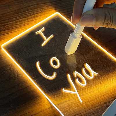 Note Board Creative Led Night Light USB Message Board Holida