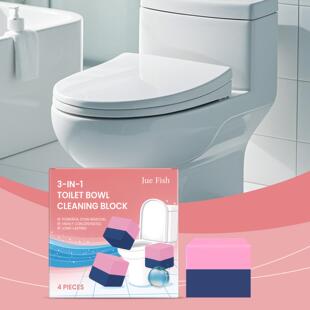 JUE FISH 3-in-1 Toilet Cleaning Block - Convenient for Home