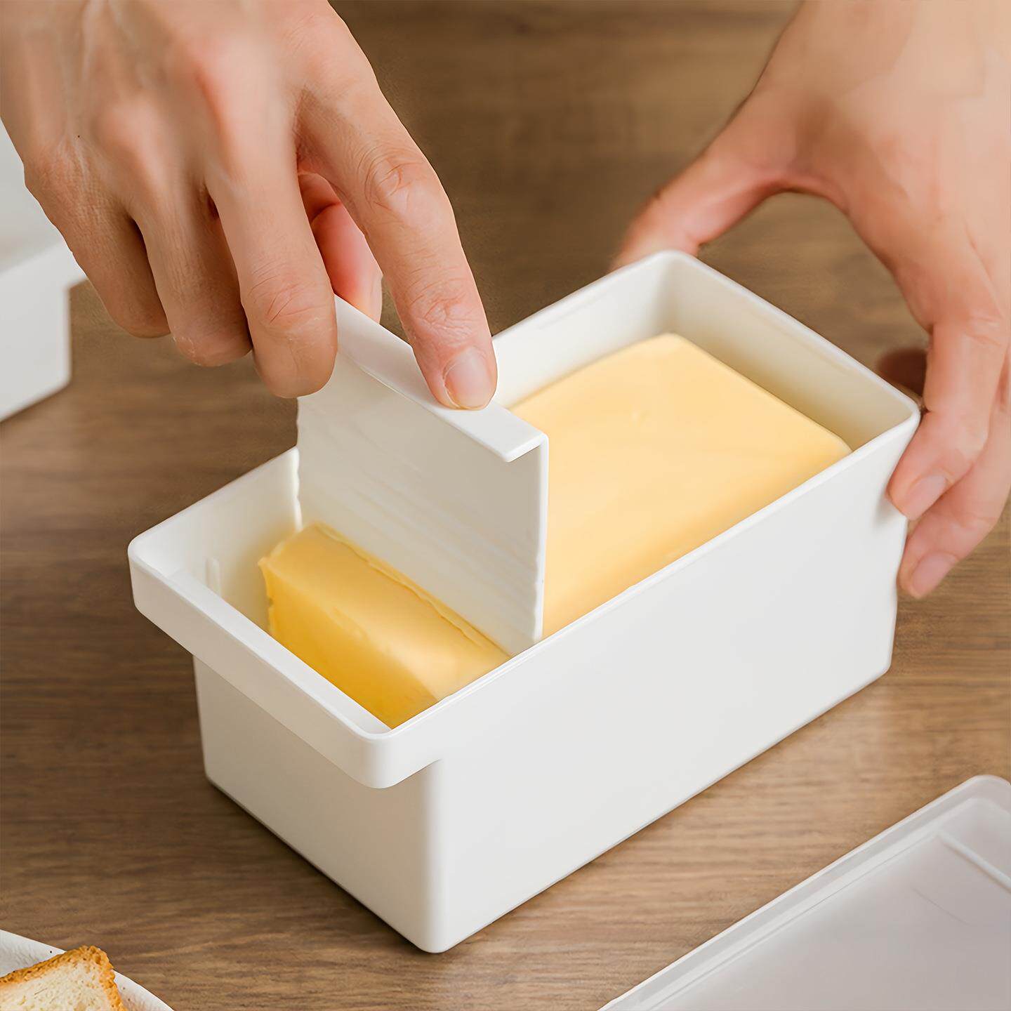 Japanese-style butter cutting and storage box, refrigerator
