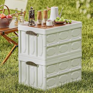 Upgraded Large Capacity Portable Camping Box with Handle, Fo