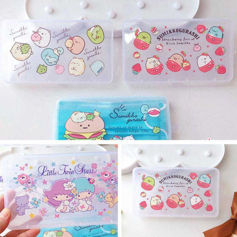 Cute Cartoon Animal Print Disposable Mask Storage Box Holder