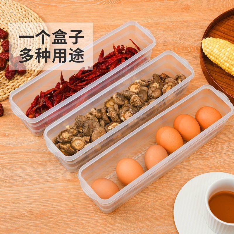 Rectangular noodle storage box, refrigerator and kitchen foo