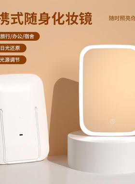 LED Makeup Mirror with Lights, Portable Folding Beauty Mirro