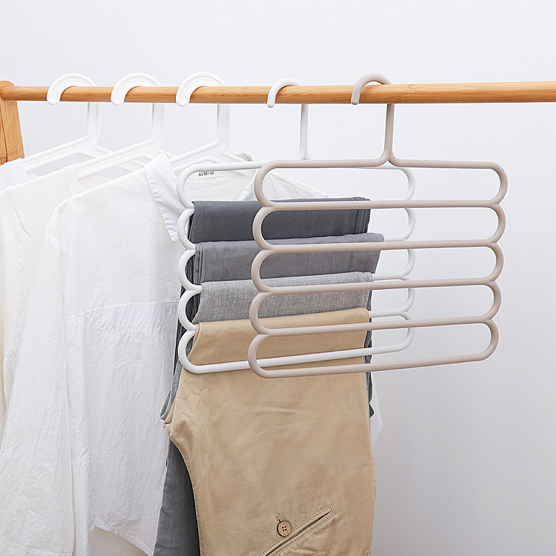 Multifunctional 5-tier Pants Hanger for Home Use Non-slip Pl