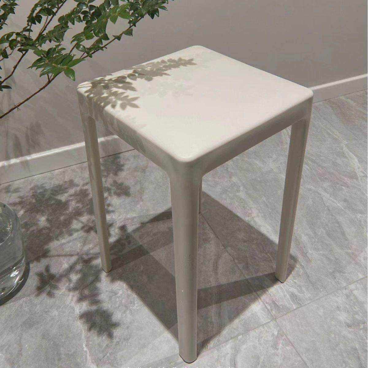 Simple square plastic stool, thickened for home use, Nordic