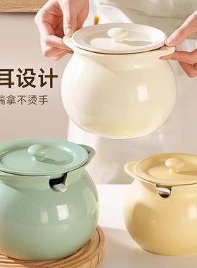 Lard storage jar, made of high-temperature resistant ceramic