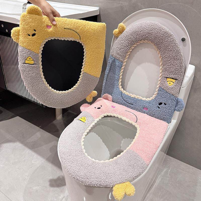 Winter toilet seat cushion, home-use toilet seat cover, suit