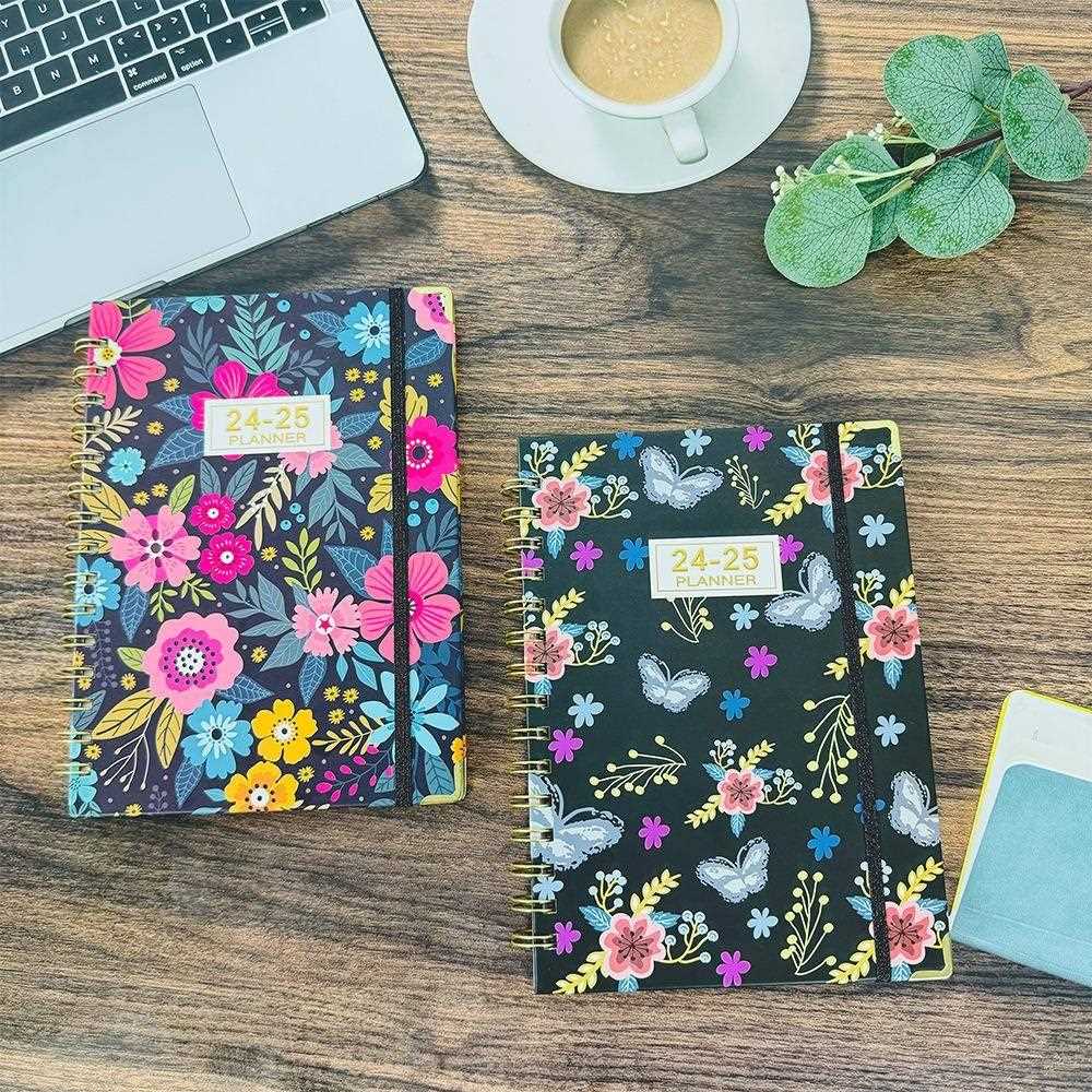 July2024-June2025 weekly monthly English planner agenda book