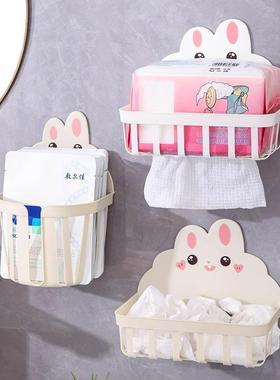 Creative toilet paper holder, no-drill wall-mounted tissue b