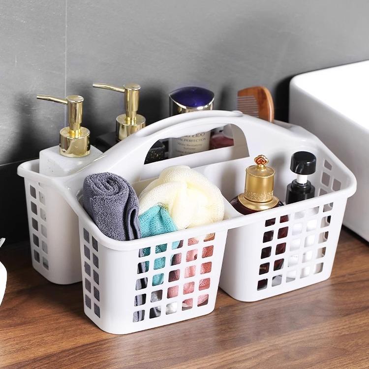 Handheld shower basket, thickened plastic bath caddy for dor