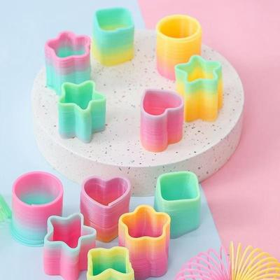 Mini Alien Rainbow Rings, Butterfly and Heart Shaped Elastic