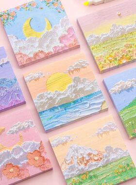 3D Oil Pastel Sticky Notes - Cute and Aesthetic Instagram St