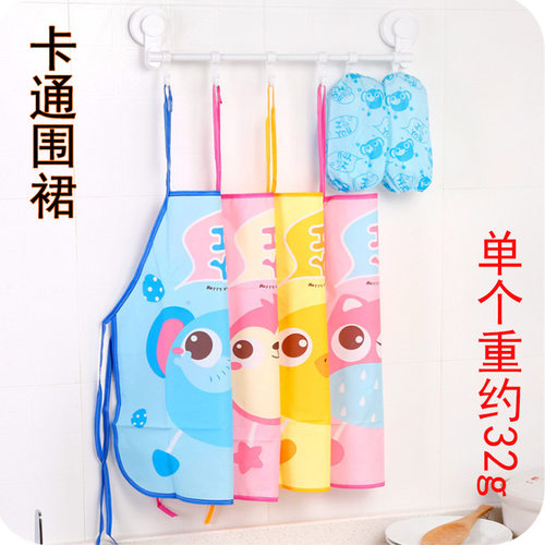Cartoon waterproof apron for kindergarten painting, waterc