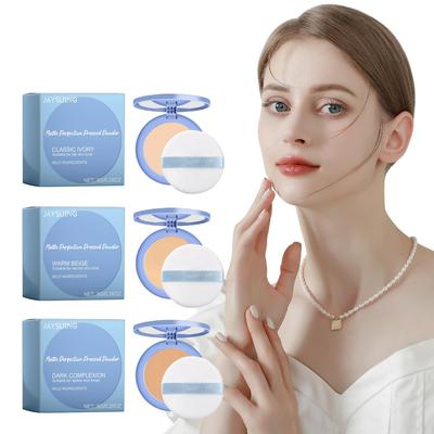 Jaysuing Oil-Control Setting Powder Compact - Lightweight, f