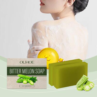 OUHOE Bitter Melon Herbal Bath Soap, gently moisturizes and
