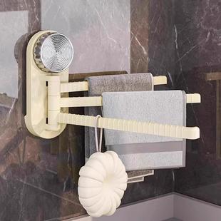 Suction cup rotating mop holder, no-drill towel rack, multi-