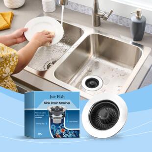 JUE FISH Kitchen Sink Strainer Large Capacity Drain Filter f