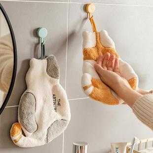 Cute cat-themed hand towel, hanging style, suitable for chil