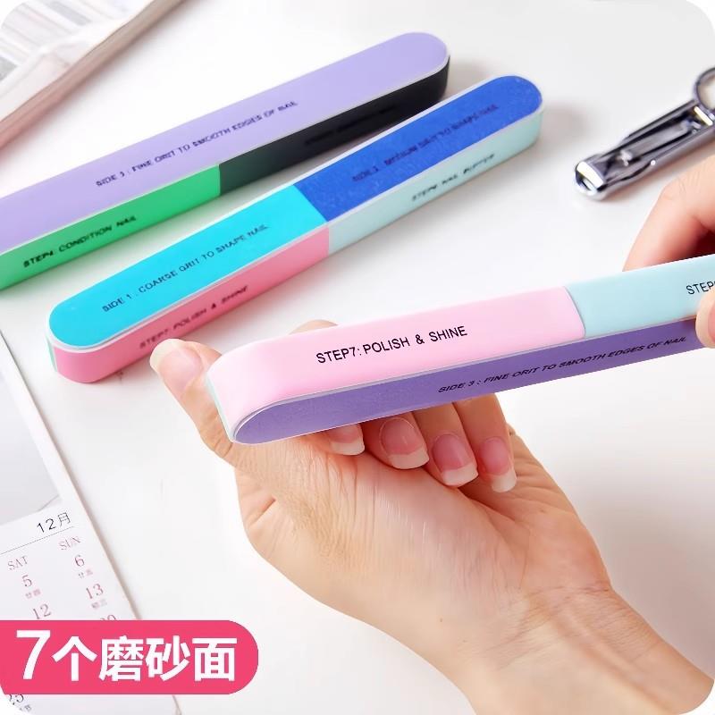 Nail file and buffer set, six-sided polishing file, manicure