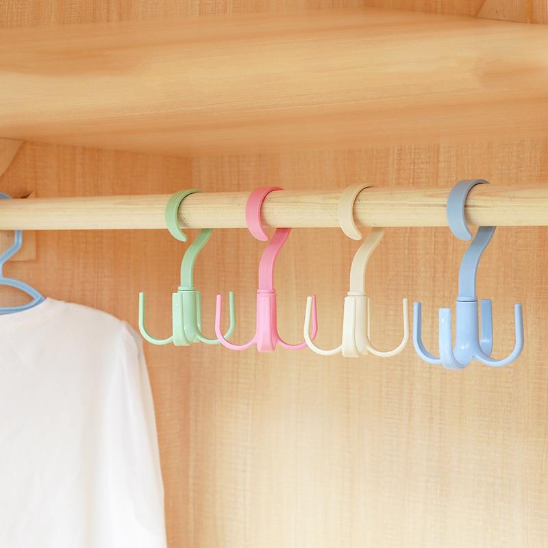 Creative Multi-functional Rotatable 4-Prong Hook for Hanging
