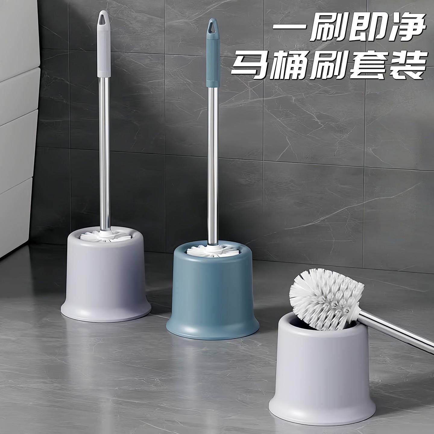 Round-head toilet brush for home use, designed to clean hard